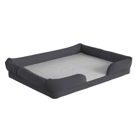 Flash Furniture Gray 44x34 Orthopedic Memory Foam Bolster Dog Bed AJ-ORTHO-00190-GY-GG